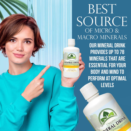  pouring Organa Trace Minerals liquid, illustrating easy daily intake