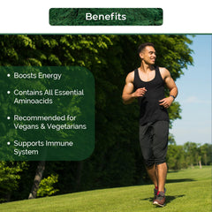 NUTRINPRO spirulina capsules close-up reveals clean ingredients.