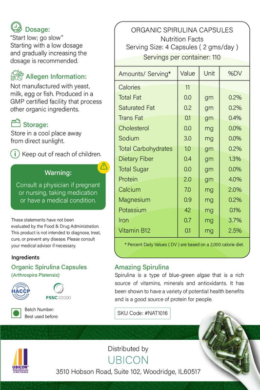 NUTRINPRO capsules label closeup showing organic certification