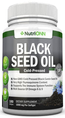 NutriONN Black Seed Oil bottle promotes immune support with thymoquinone