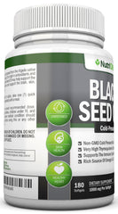 NutriONN Black Seed Oil label shows cold pressed quality