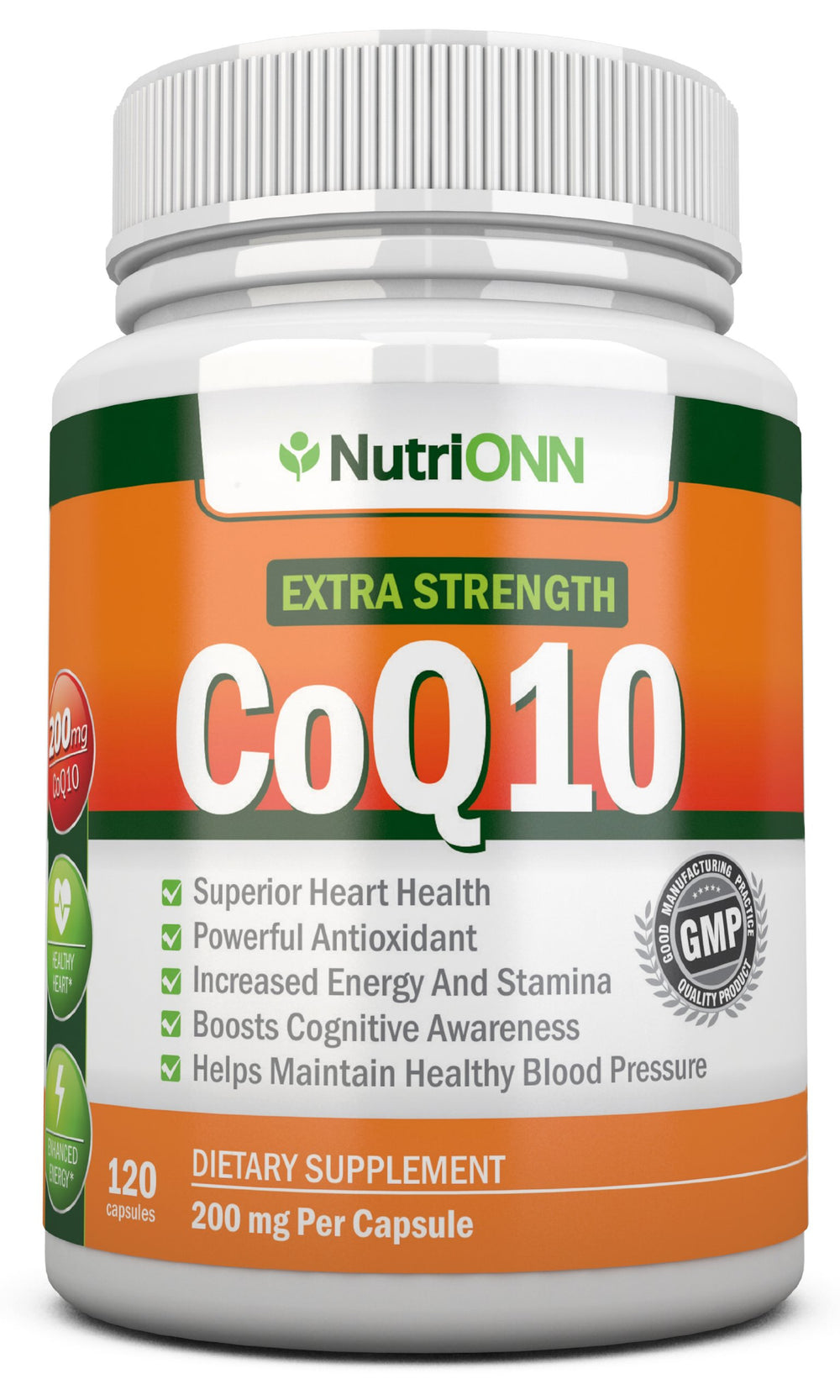 NutriONN CoQ10 200mg capsules for energy support
