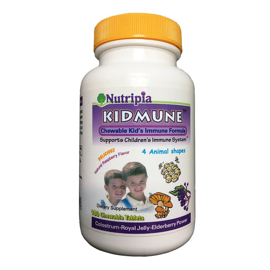Nutripia Kidmune animal-shaped tablets for kids' daily immune support.