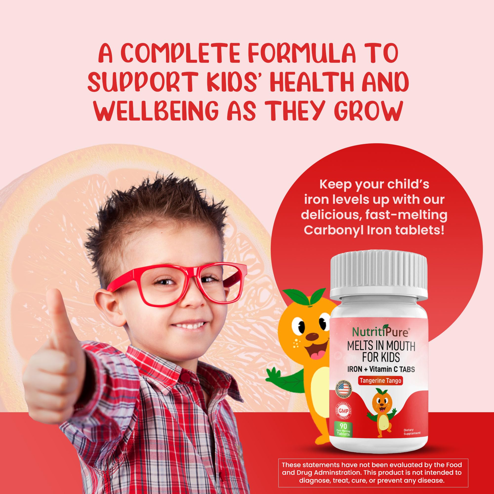 NutritiPure carbonyl iron ingredient supports higher bioavailability in kids.