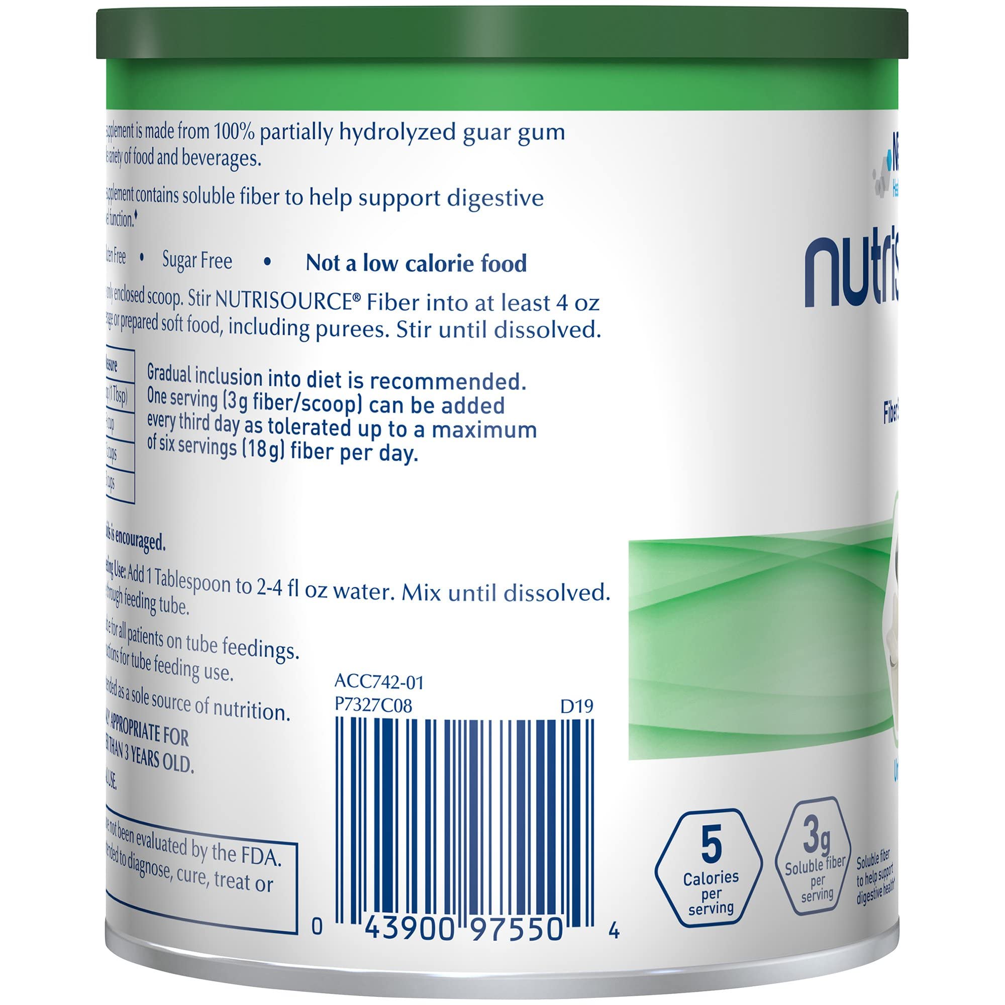 Nutrisource Fiber Powder on kitchen counter for versatile daily use