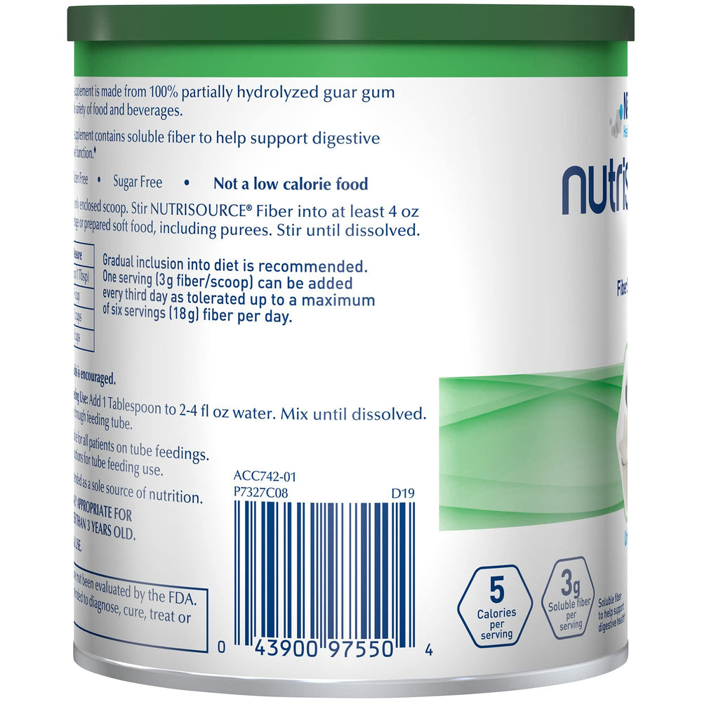 Nutrisource Fiber Powder on kitchen counter for versatile daily use