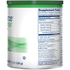 Nutrisource Fiber Powder blended into a milkshake for convenient fiber boost