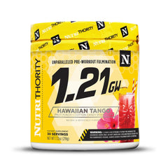 Nutrithority 1.21GW bottle pour demonstrates sustained energy for workouts.