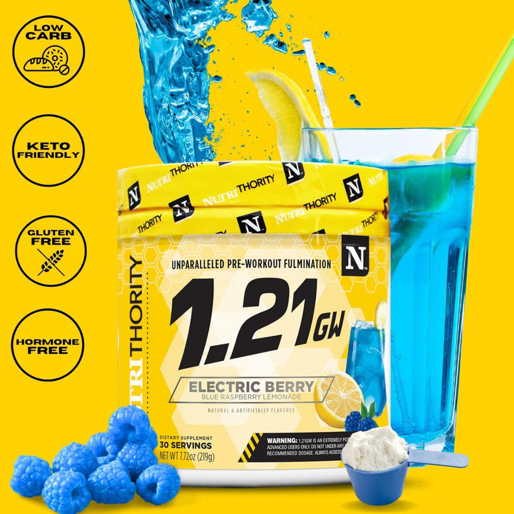 Nutrithority 1.21GW Hawaiian Tango flavor presents a tasty pre-workout ritual.