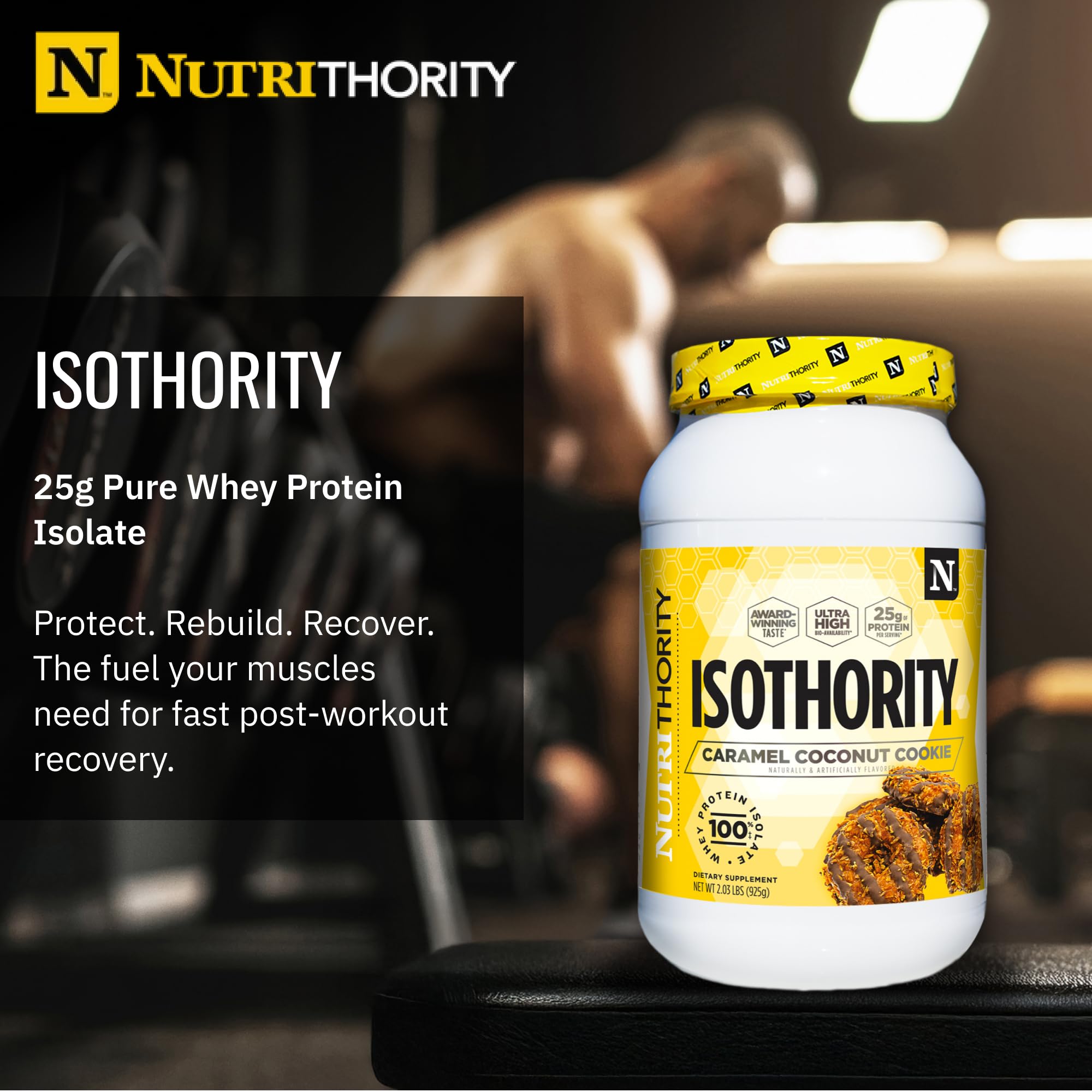 Nutrithority Isothority protein shake glass shows smooth mix for quick recovery