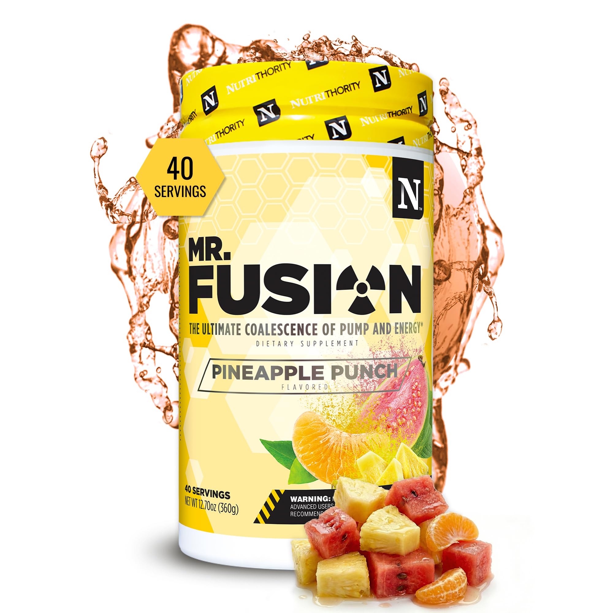 Nutrithority Mr. Fusion bottle ready for a pre-workout energy boost.