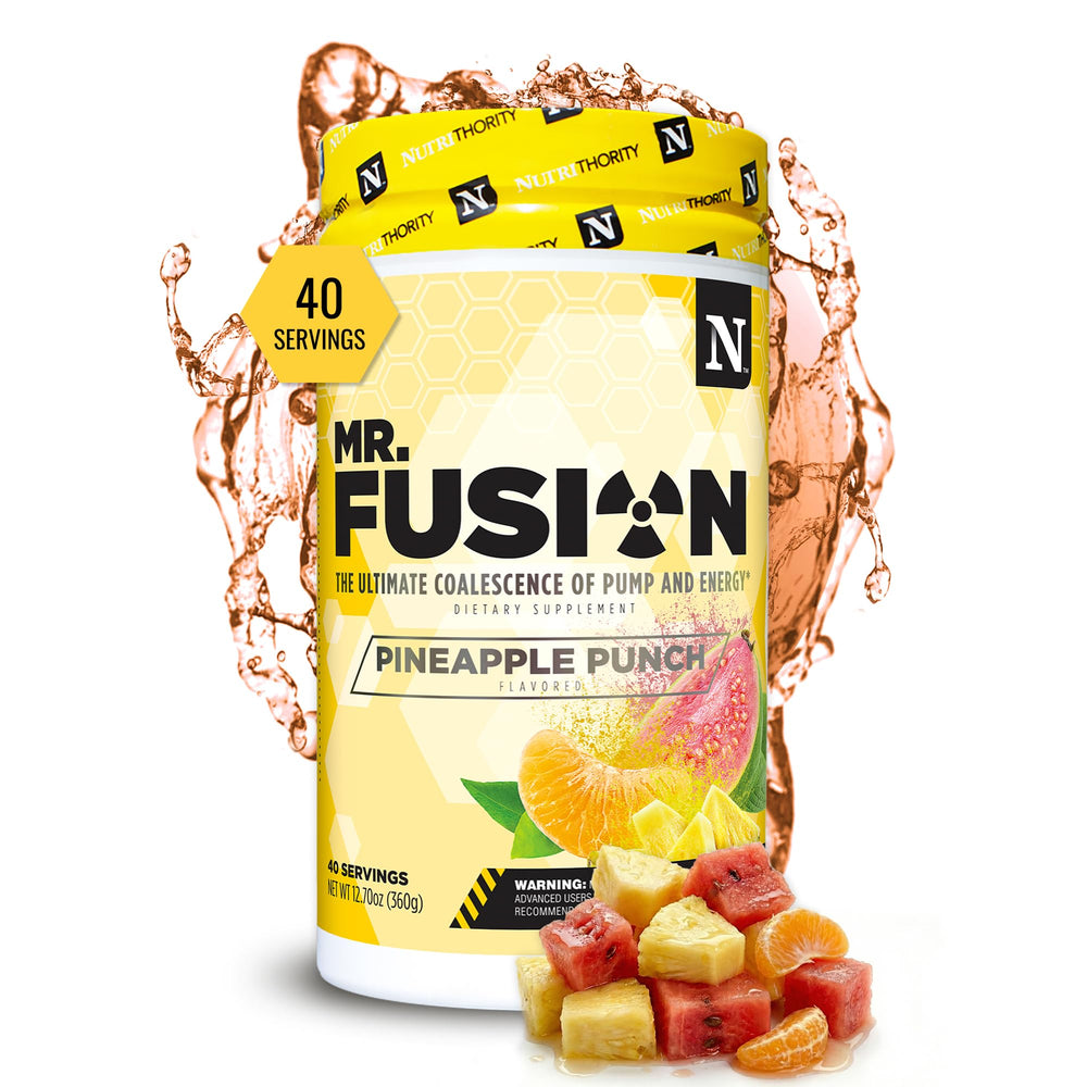Nutrithority Mr. Fusion bottle ready for a pre-workout energy boost.