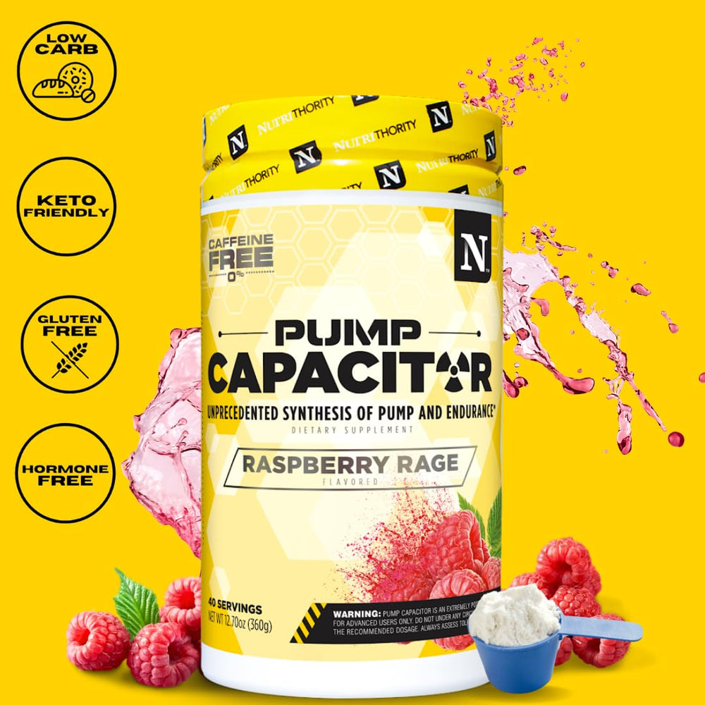 Nutrithority Pump Capacitor raw powder image captures unflavored option ideal for stacking