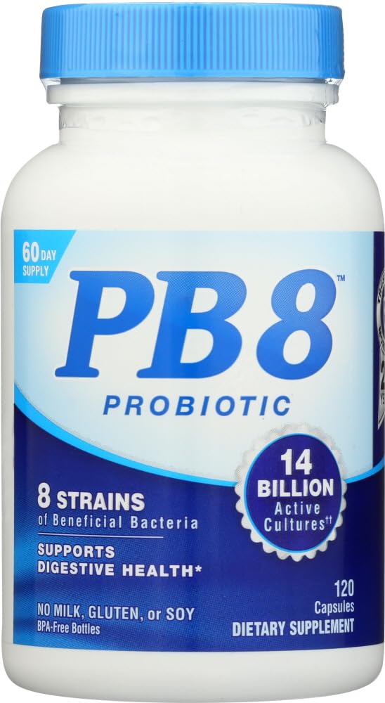 Nutrition Now PB8 bottle front for daily probiotic support.
