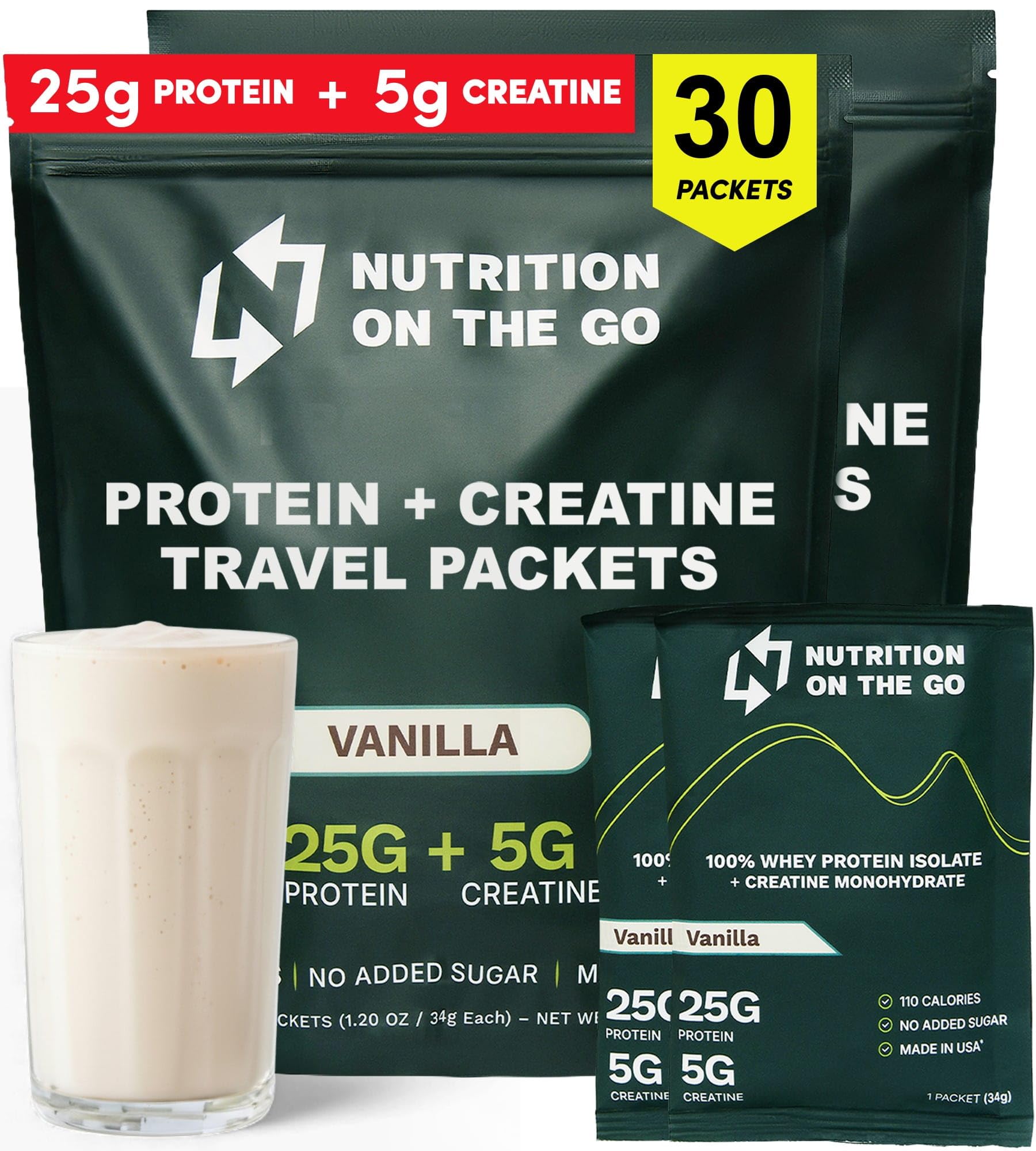 Nutrition On The Go Whey Isolate Packets travel set for convenient protein on the move