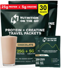 Nutrition On The Go Whey Protein Isolate Packets travel-ready for gym bags and flights.