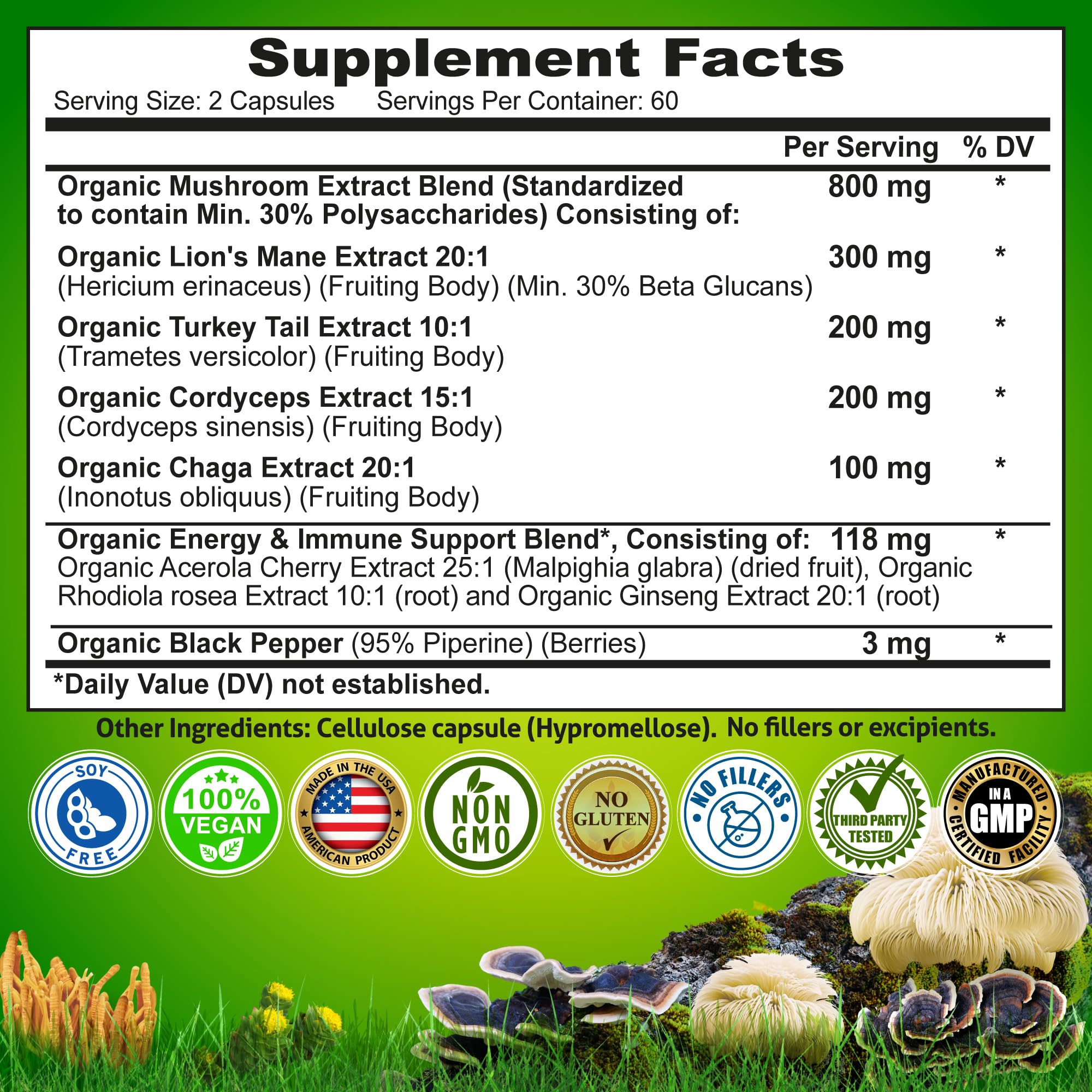Nutrition Restore label emphasizes 7-in-1 synergy for energy, immune and cognitive support