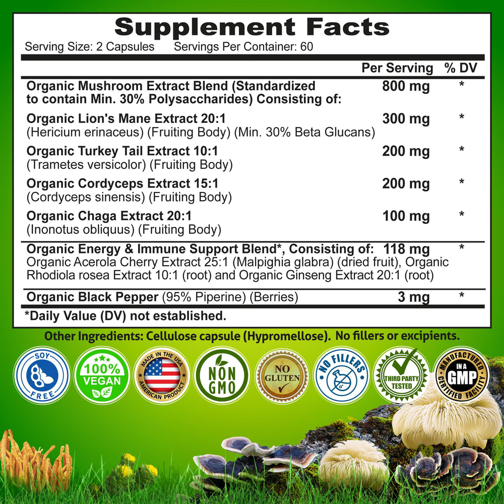 Nutrition Restore label emphasizes 7-in-1 synergy for energy, immune and cognitive support