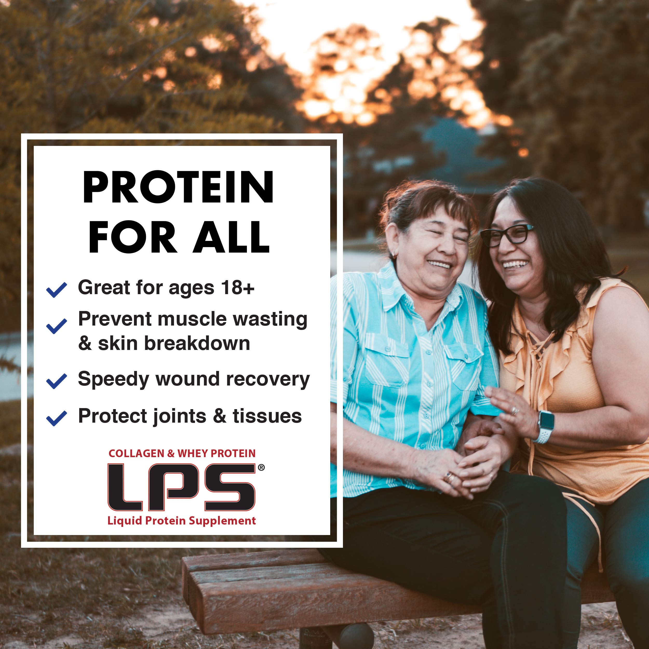 Nutritional Designs LPS on-the-go packets with a water bottle for easy mixing