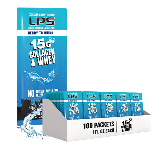Nutritional Designs LPS bottle showing convenient liquid protein for skin and hair support