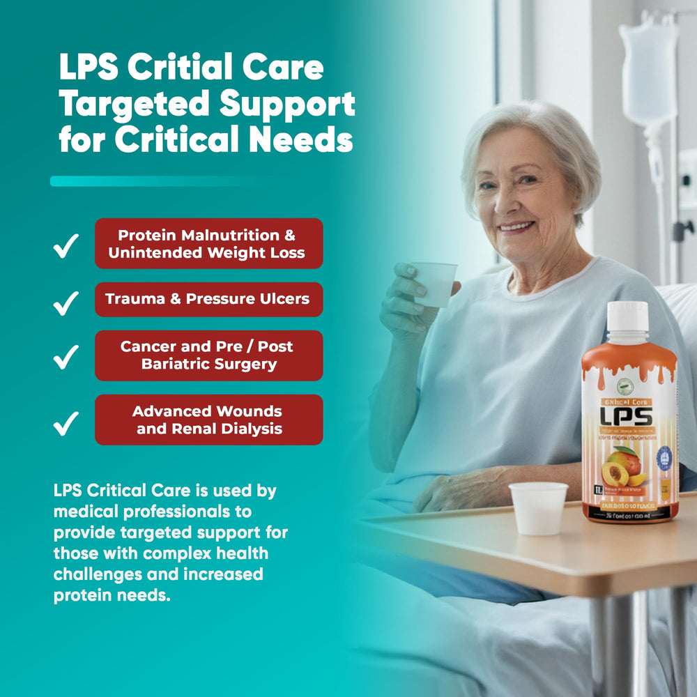 Nutritional Designs LPS dispensing lever suggests quick one-ounce dose access