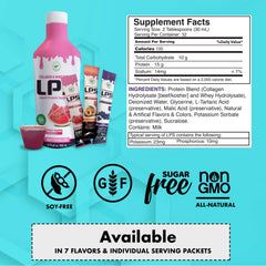 Nutritional Designs LPS peach mango flavor bottle presenting vibrant sugar-free option