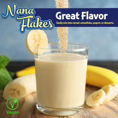 Nutritional Designs Nana Flakes bottle with reseal to keep freshness intact.