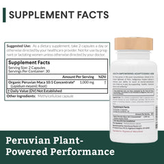 Nutritional Roots organic Peruvian maca from ancestral lands signals purity and traditional use.