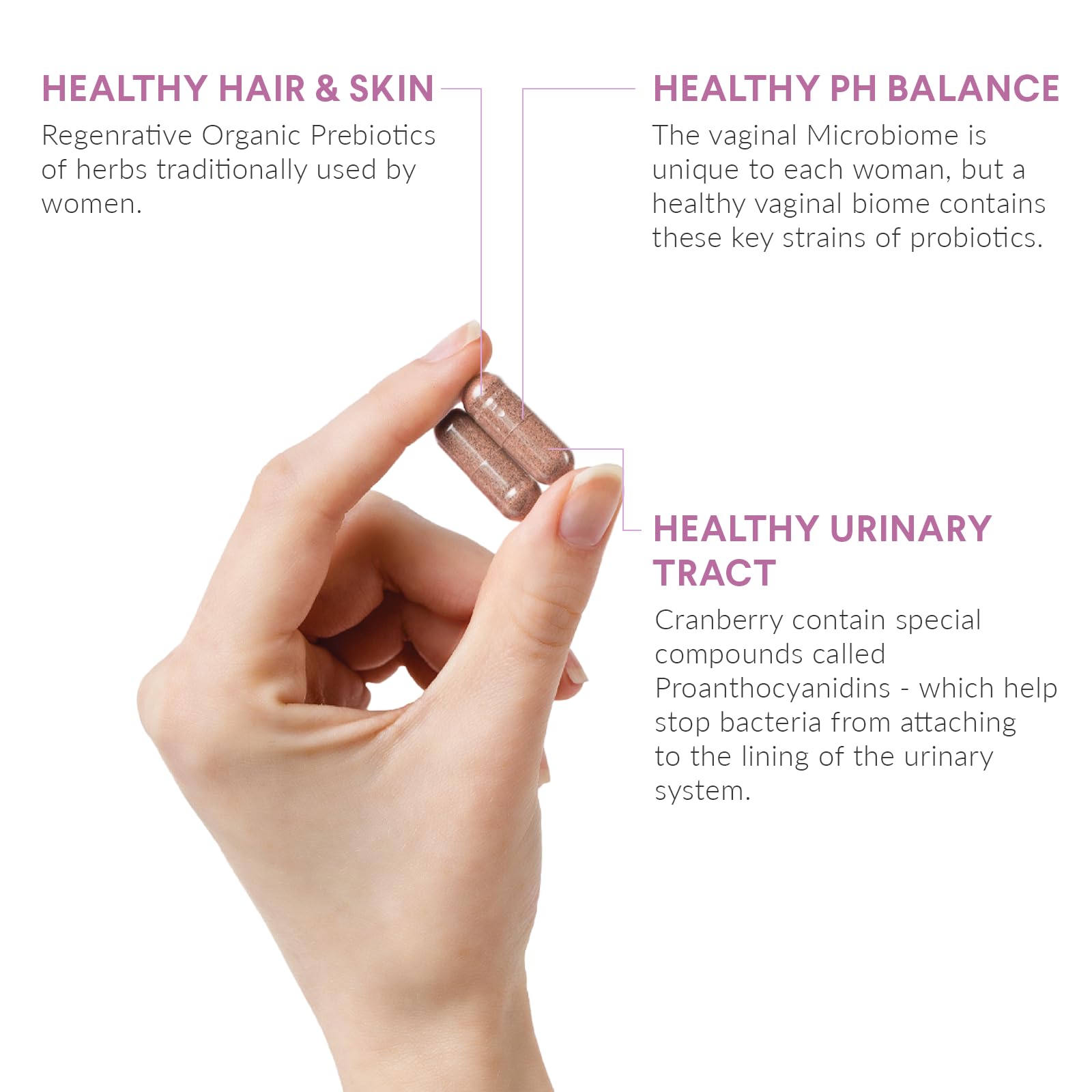 Nutritional Roots cranberry-extract blend supports urinary tract health.