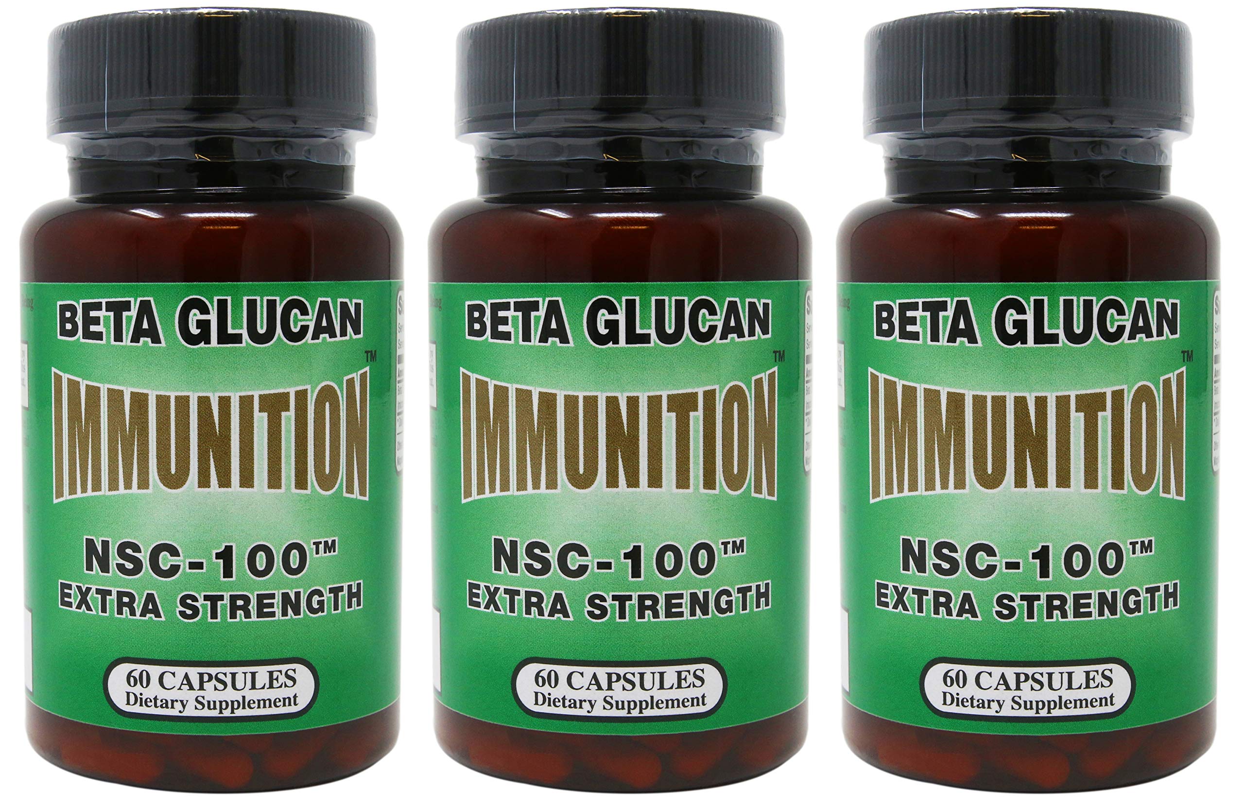 Nutritional Supply Corporation Immunition NSC 100 bottle label highlighting beta glucan for immune support