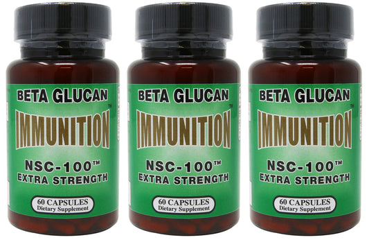 Nutritional Supply Corporation Immunition NSC 100 bottle label highlighting beta glucan for immune support