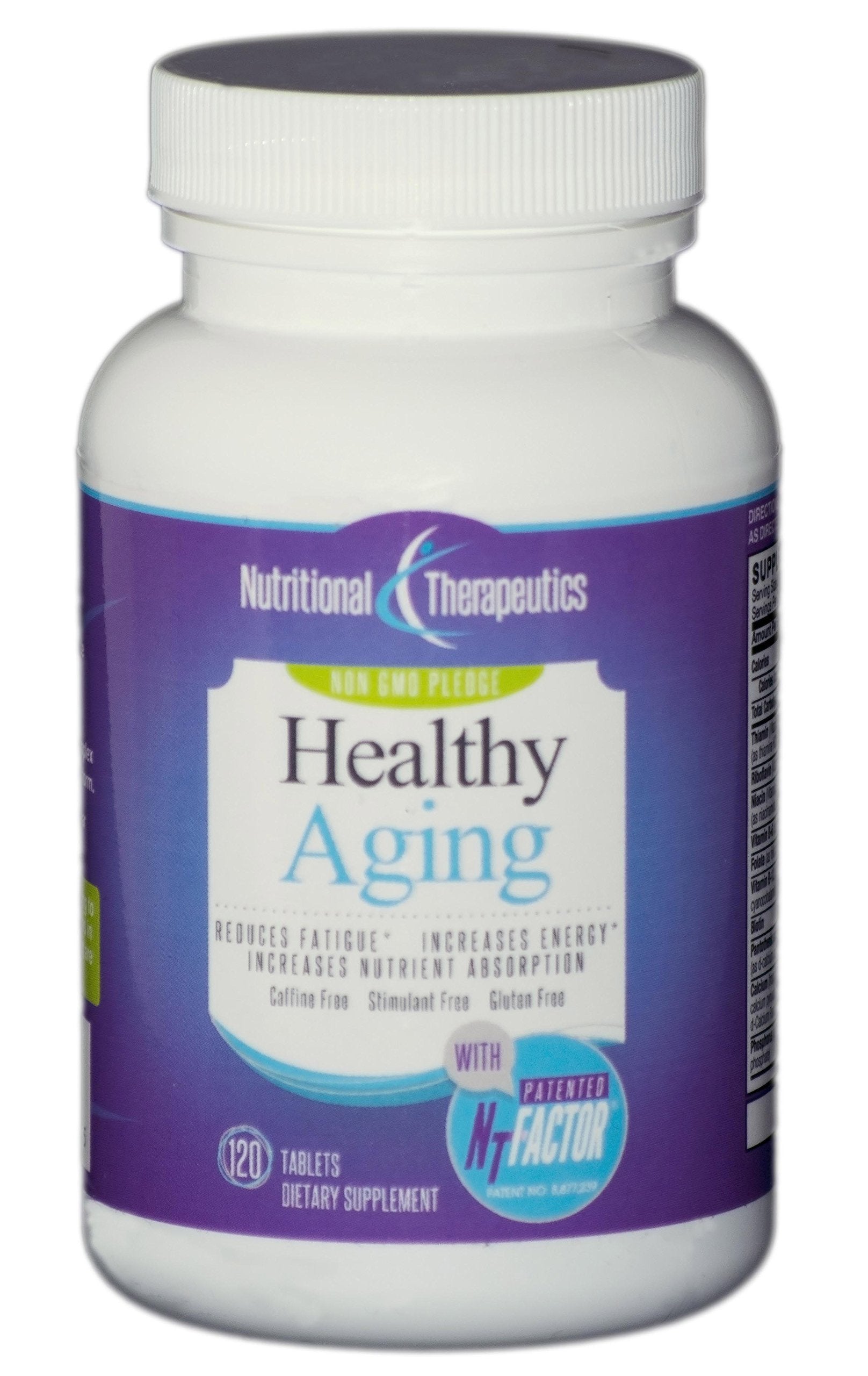 Nutritional Therapeutics Healthy Aging label highlights easy handling and dosage clarity