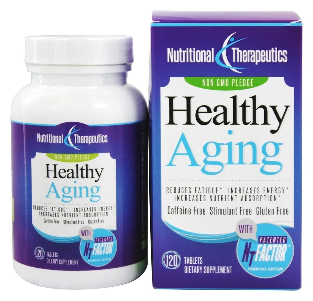 Nutritional Therapeutics Healthy Aging tablets in bottle suggest energy support