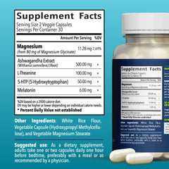 NutrTrending Sleep Support capsules prepared for a calming bedtime routine.