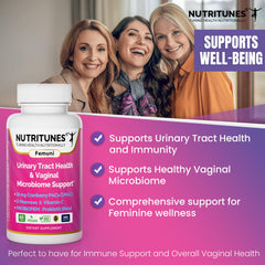 Nutritunes Femuni UTH probiotic blend capsules supporting vaginal balance