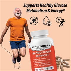 NutriSulin capsules close-up highlighting easy daily glucose support