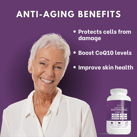 Nutriumph Advanced Resveratrol Complex capsules closeup showing vegan capsules for convenient daily antioxidant support.