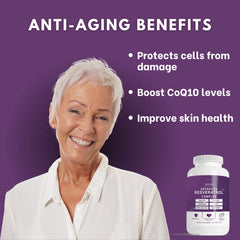 Nutriumph Advanced Resveratrol Complex capsules closeup showing vegan capsules for convenient daily antioxidant support.