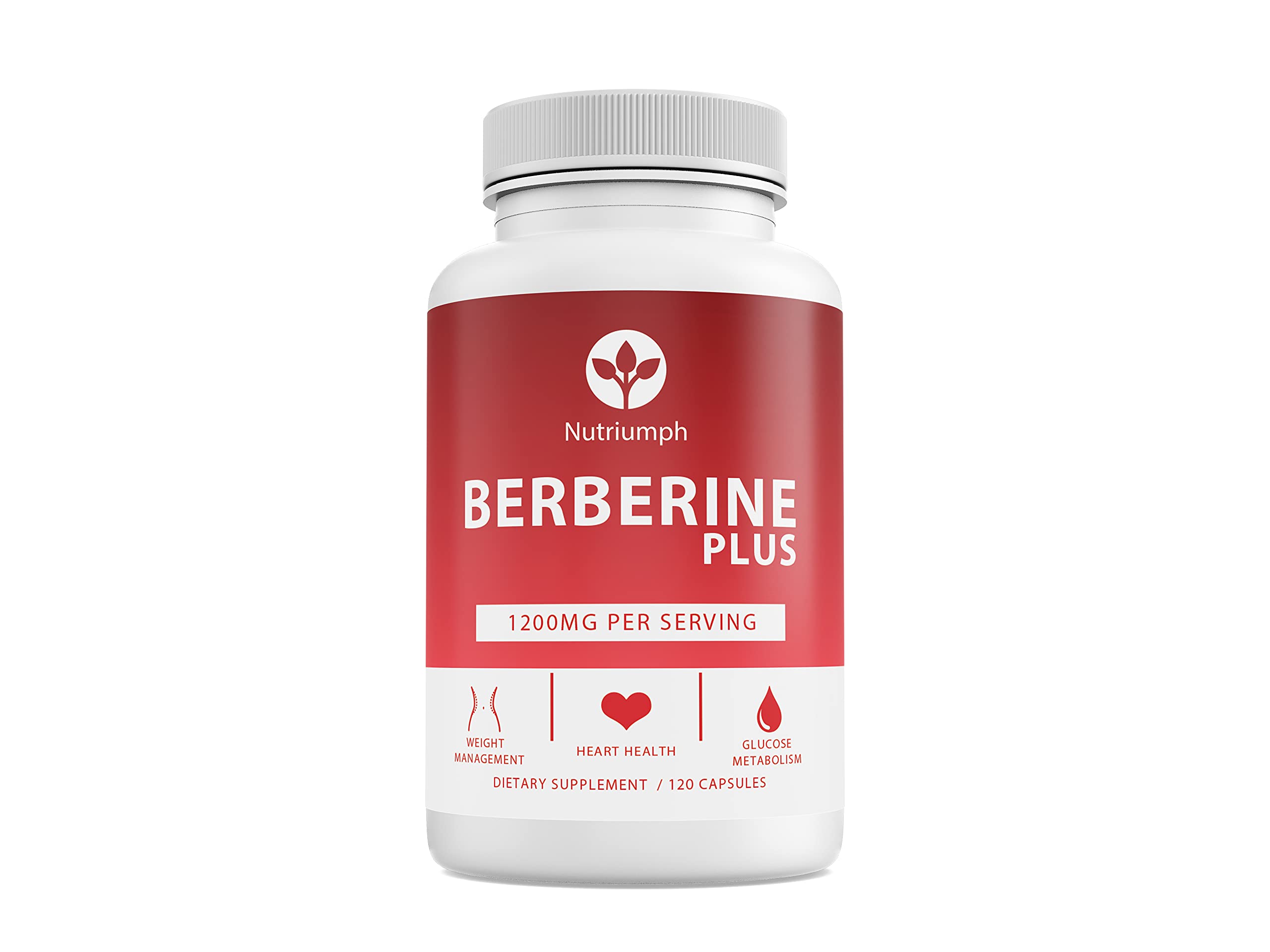 Nutriumph Berberine Plus bottle with capsules for metabolic support.