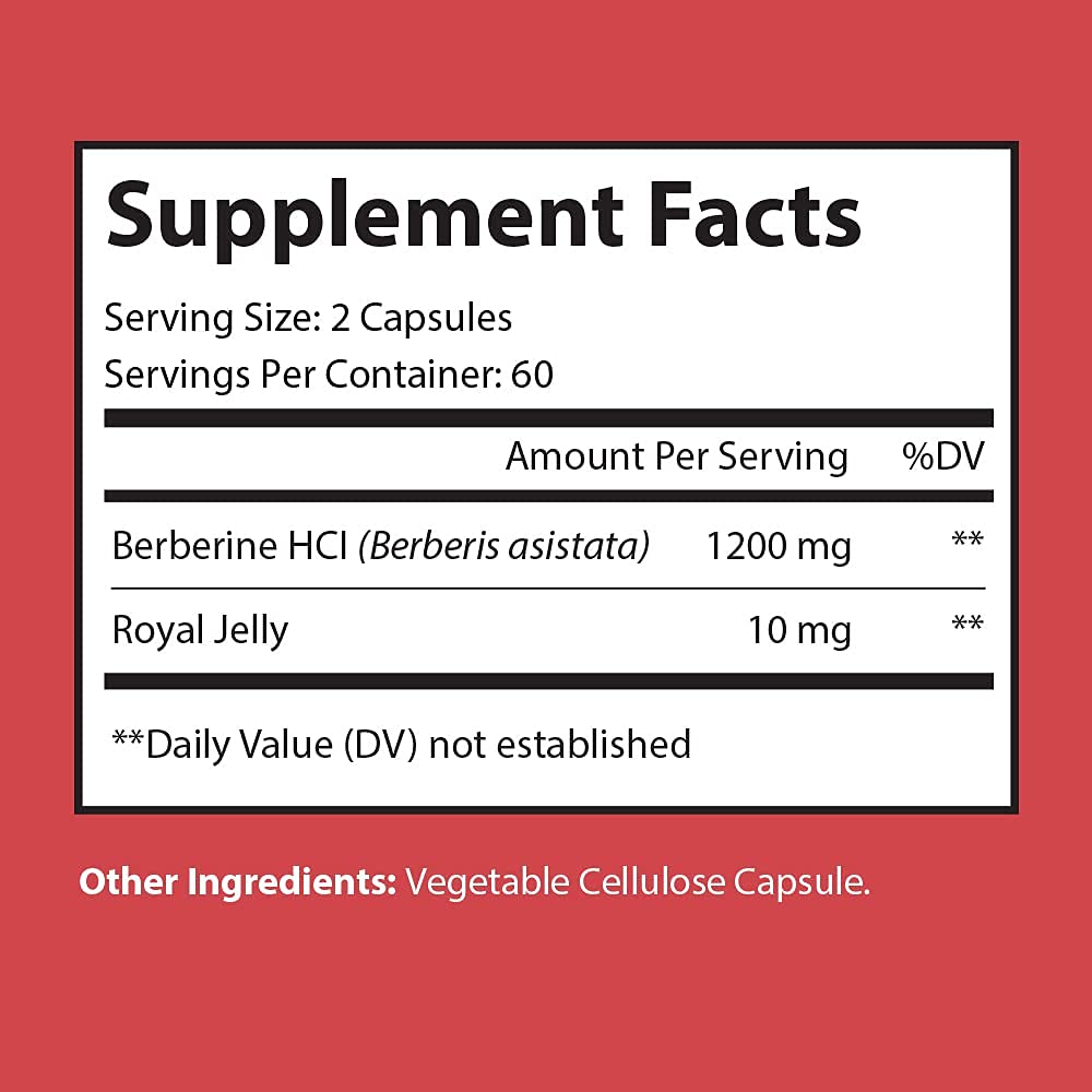 Nutriumph Berberine Plus label highlighting non-GMO, USA-made quality.