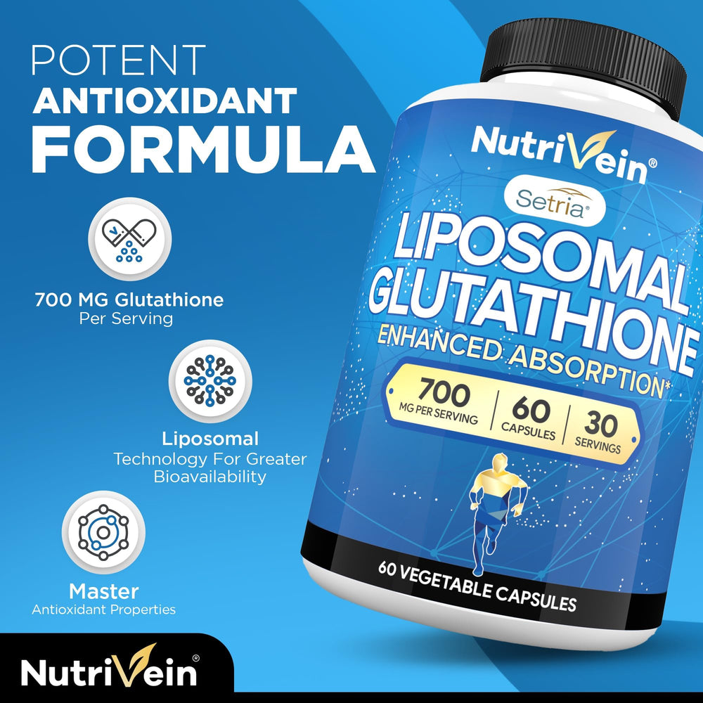 Nutrivein glutathione bottle pour demonstrating easy daily intake routine