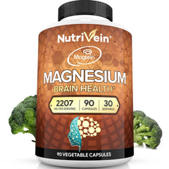 Nutrivein Magtein bottle front view highlighting brain-friendly magnesium threonate