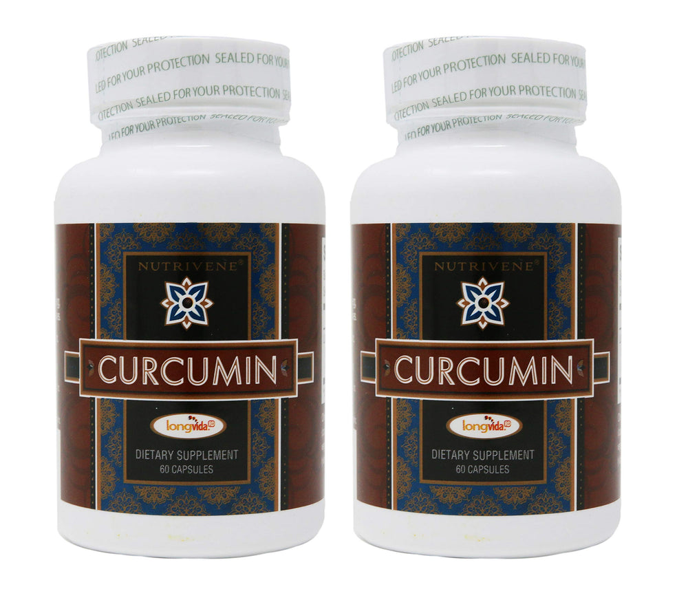 Nutrivene Curcumin Longvida 2-pack bottle front for daily wellness and easy dosing.