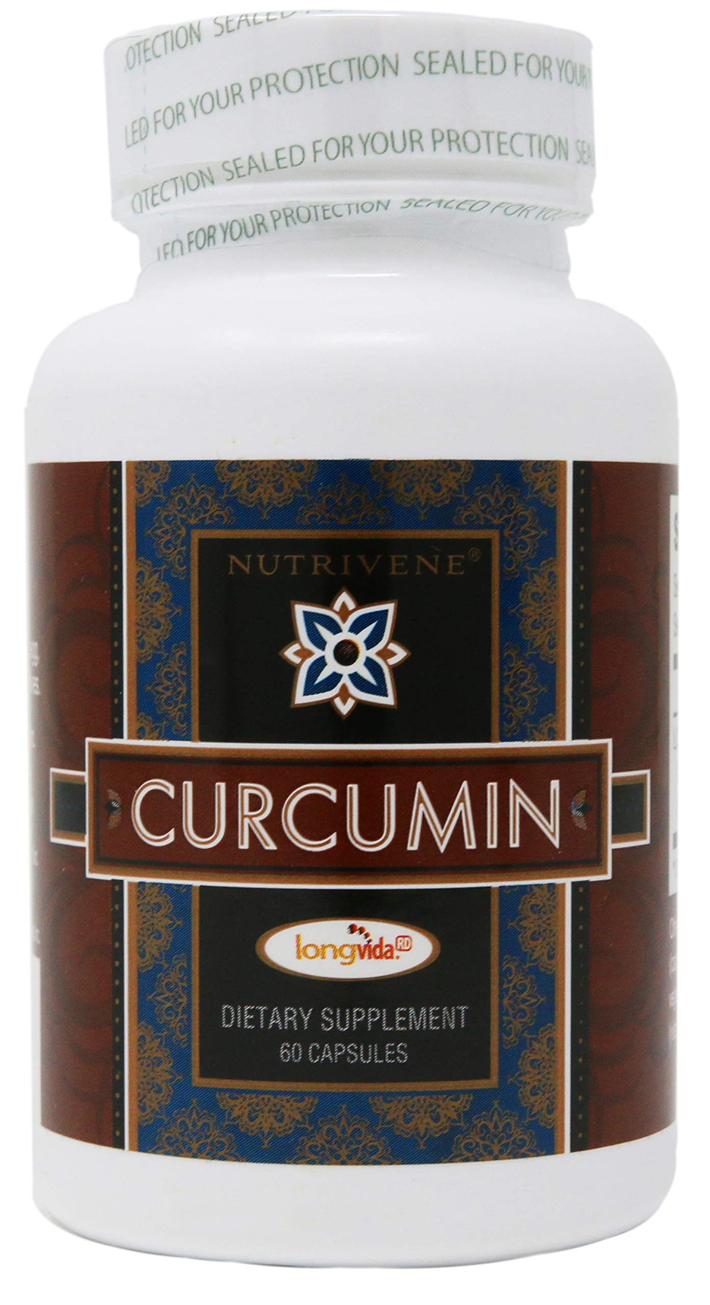 Nutrivene Curcumin Longvida bottle on display, highlighting premium antioxidant support.