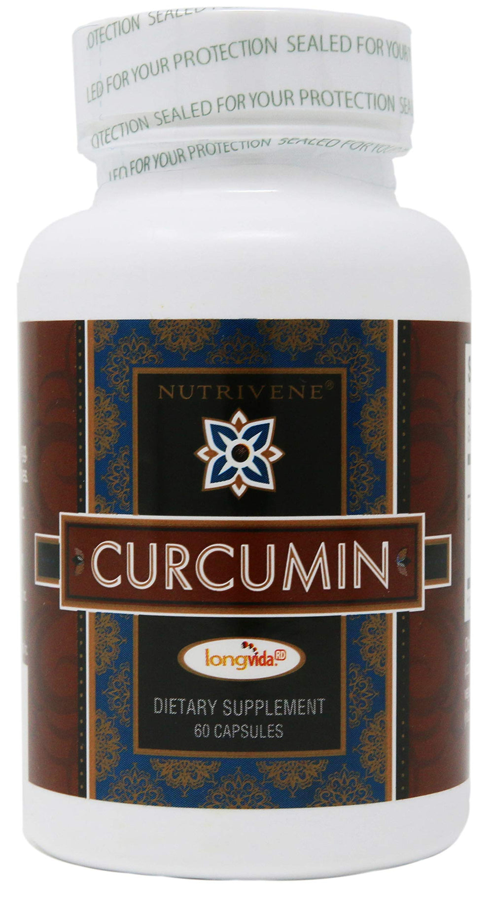 Nutrivene Curcumin Longvida bottle on display, highlighting premium antioxidant support.