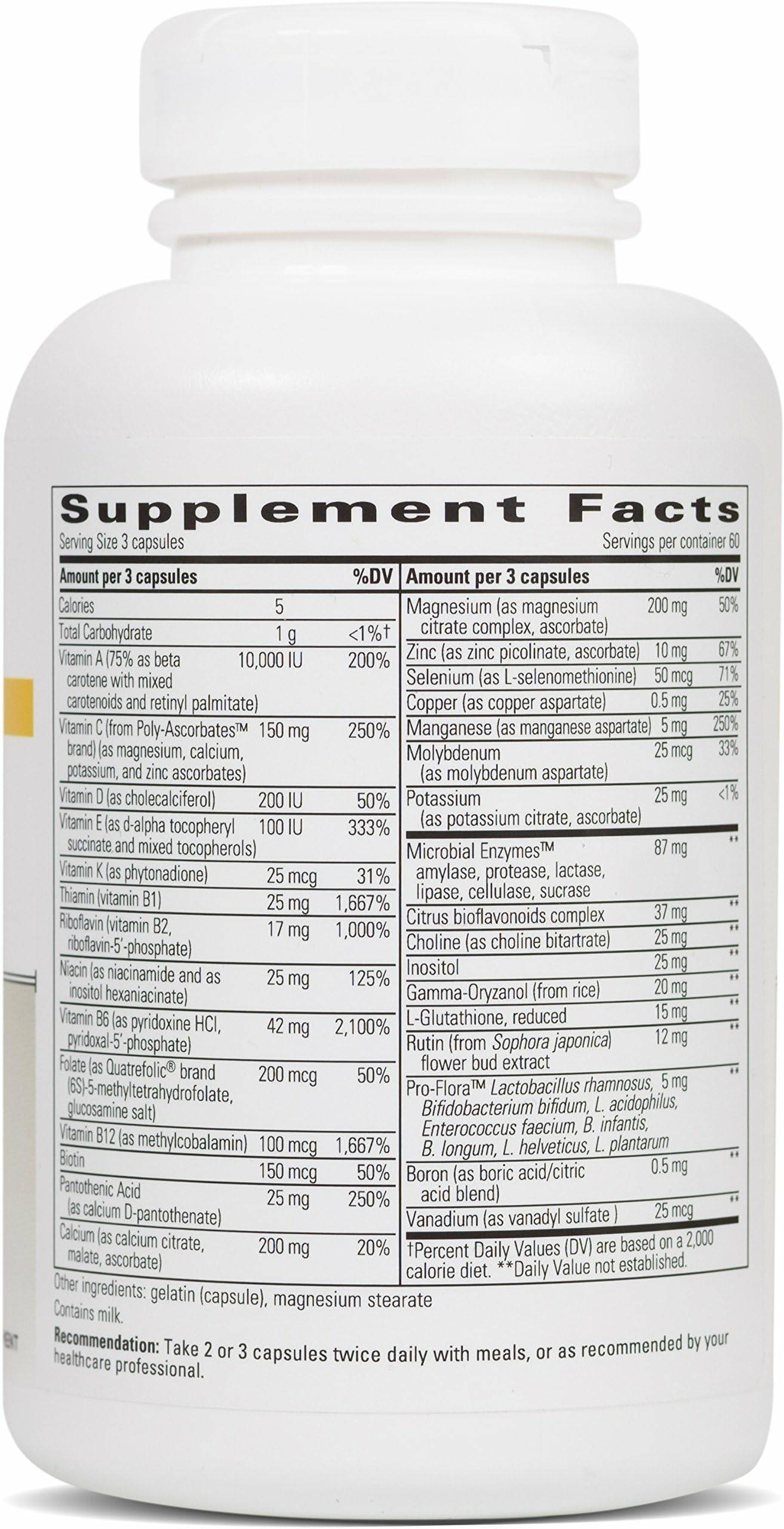 Close-up of NutriVitamin Enzyme Complex capsules highlighting digestive enzyme support