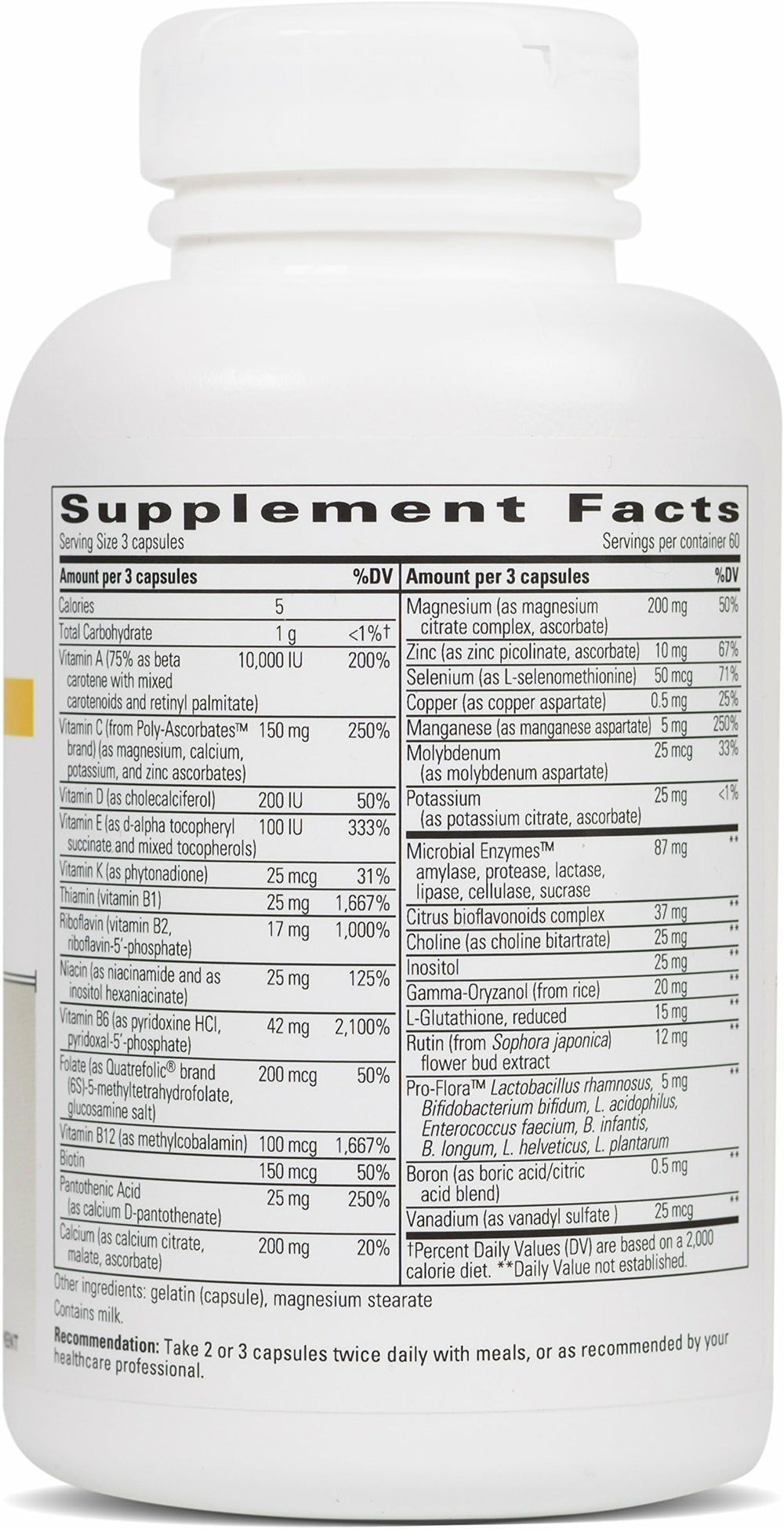 Close-up of NutriVitamin Enzyme Complex capsules highlighting digestive enzyme support