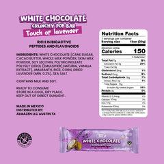 Nutriwell white chocolate amaranth bar melt shot highlighting creamy melt for dessert-like snack