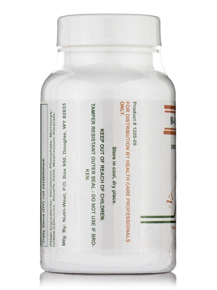 NutriWest B-Complex label with ingredients list for informed usage