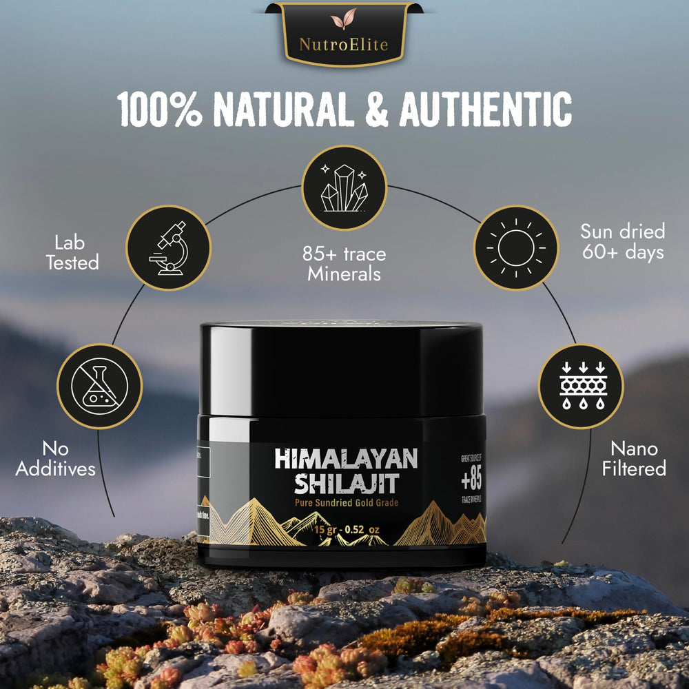 NutroElite sun-dried shilajit resin demonstrates natural potency without smoky odors.
